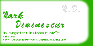 mark diminescur business card